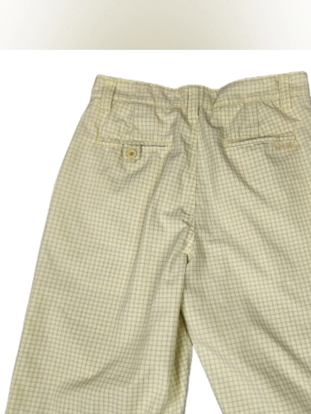 Billabong Light Yellow And Blue Checkered Men's Shorts Streetwear Y2K